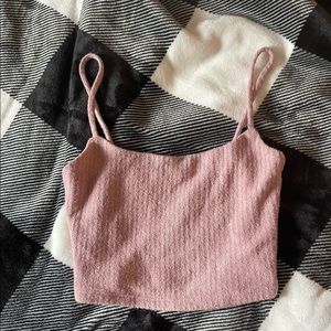 pink tang top, size: S, crop top